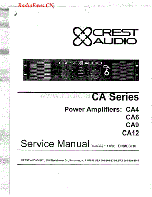 Crest-CA-Series-pwr-sm维修电路图 手册.pdf