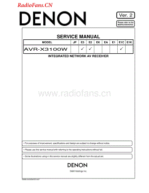 Denon-AVRX3100W-avr-sm2维修电路图 手册.pdf