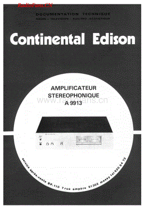 Continental-A9913-pwr-sm维修电路图 手册.pdf