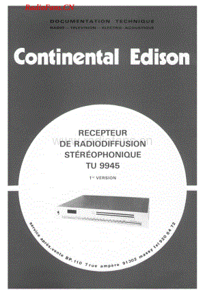 Continental-TU9945-tun-sm维修电路图 手册.pdf