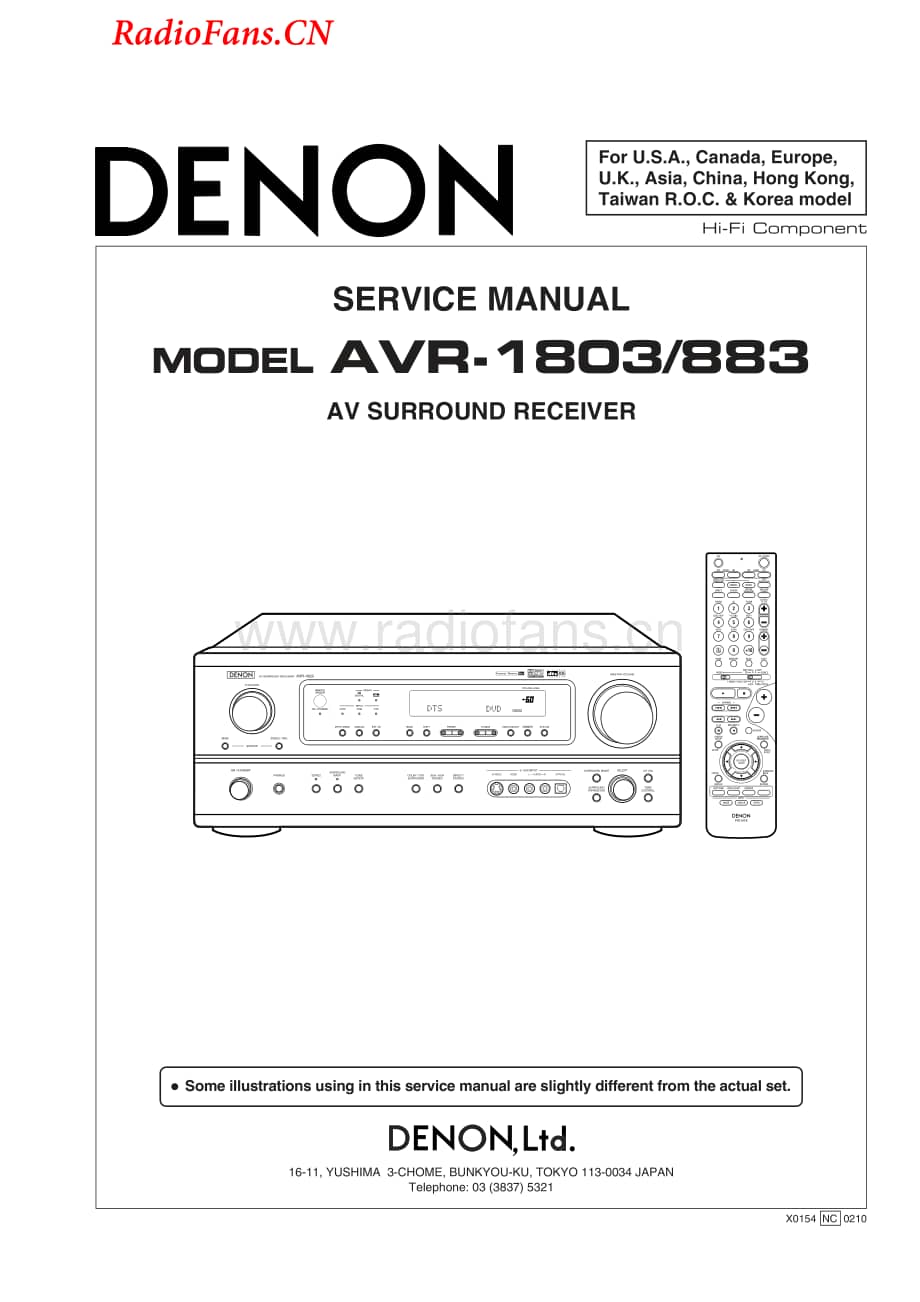 Denon-AVR883-avr-sm维修电路图 手册.pdf_第1页