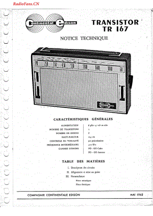 Continental-TR167-rec-sch维修电路图 手册.pdf