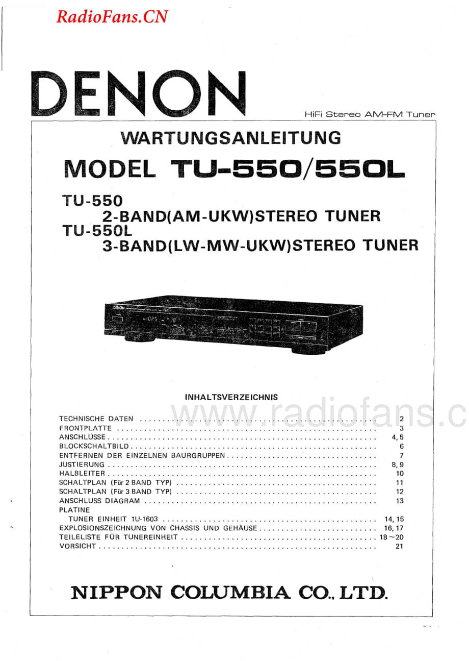 Denon-TU550-tun-sm维修电路图 手册.pdf_第1页