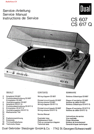Dual-CS607-tt-sm维修电路图 手册.pdf