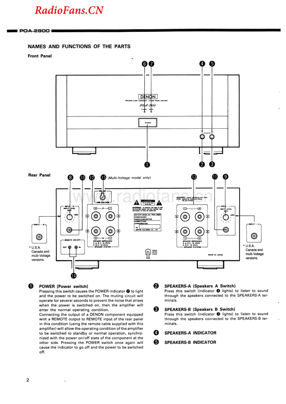 Denon-POA2800-pwr-sm维修电路图 手册.pdf_第2页