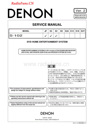 Denon-S102-hts-sm维修电路图 手册.pdf