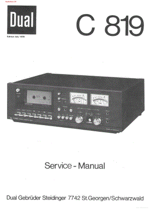 Dual-C819-tape-sm维修电路图 手册.pdf