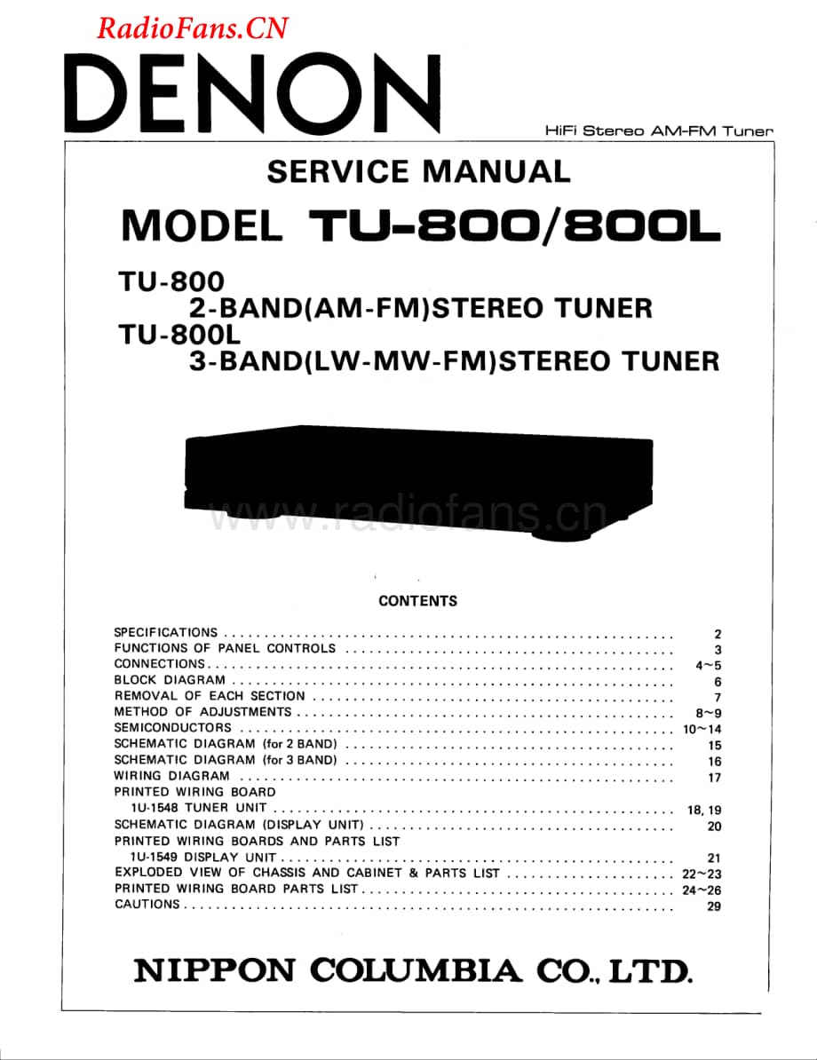 Denon-TU800L-tun-sm维修电路图 手册.pdf_第1页