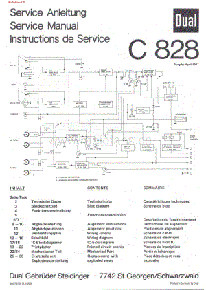 Dual-C828-tape-sm维修电路图 手册.pdf