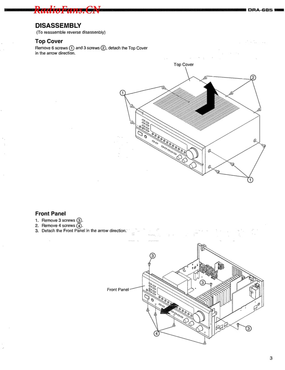 Denon-DRA685-rec-sm维修电路图 手册.pdf_第3页