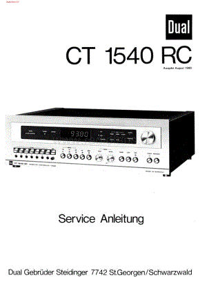 Dual-CT1540RC-tun-sm维修电路图 手册.pdf