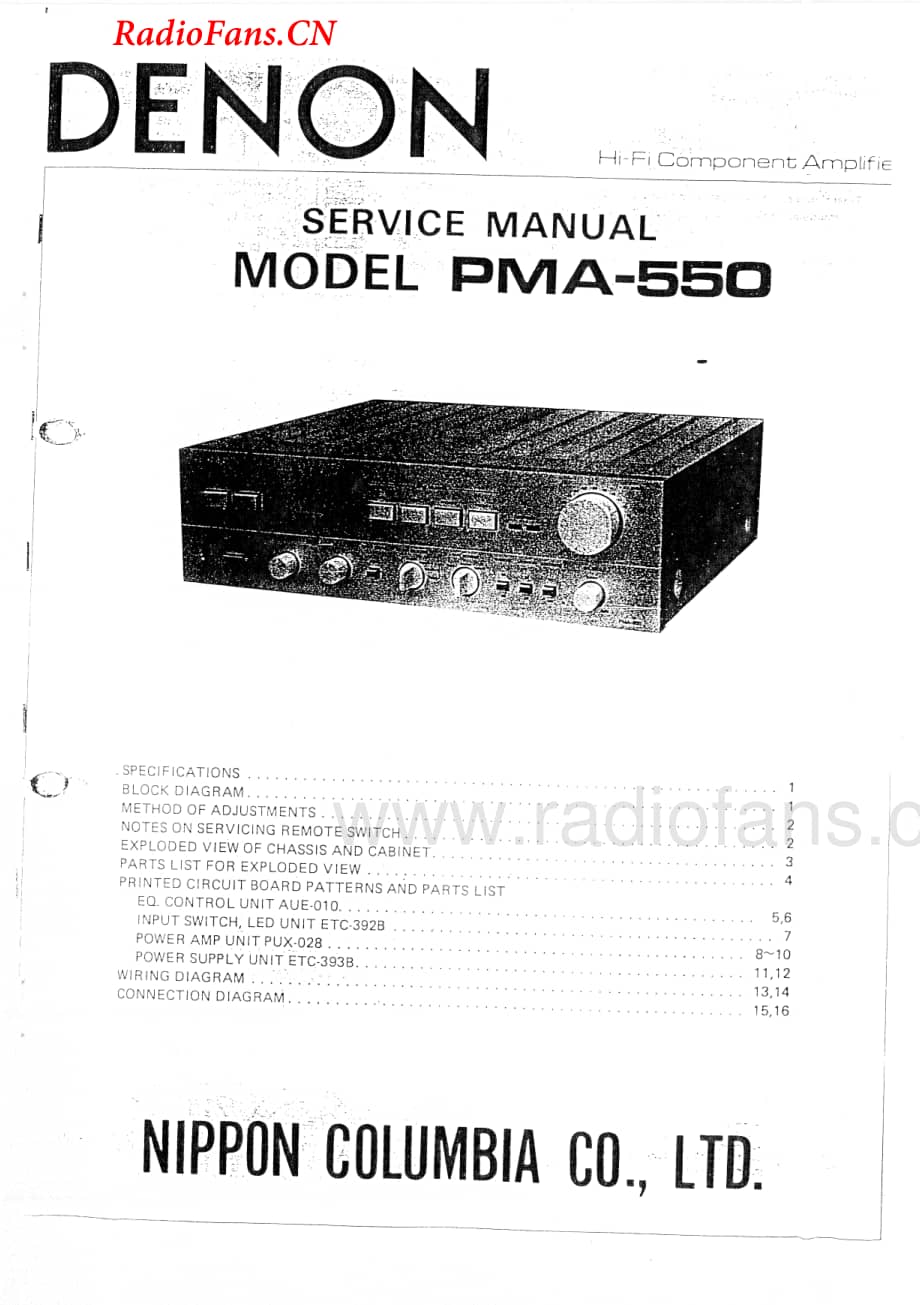 Denon-PMA550-int-sm维修电路图 手册.pdf_第1页