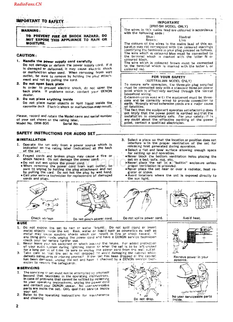 Denon-DRM800-tape-sm维修电路图 手册.pdf_第2页