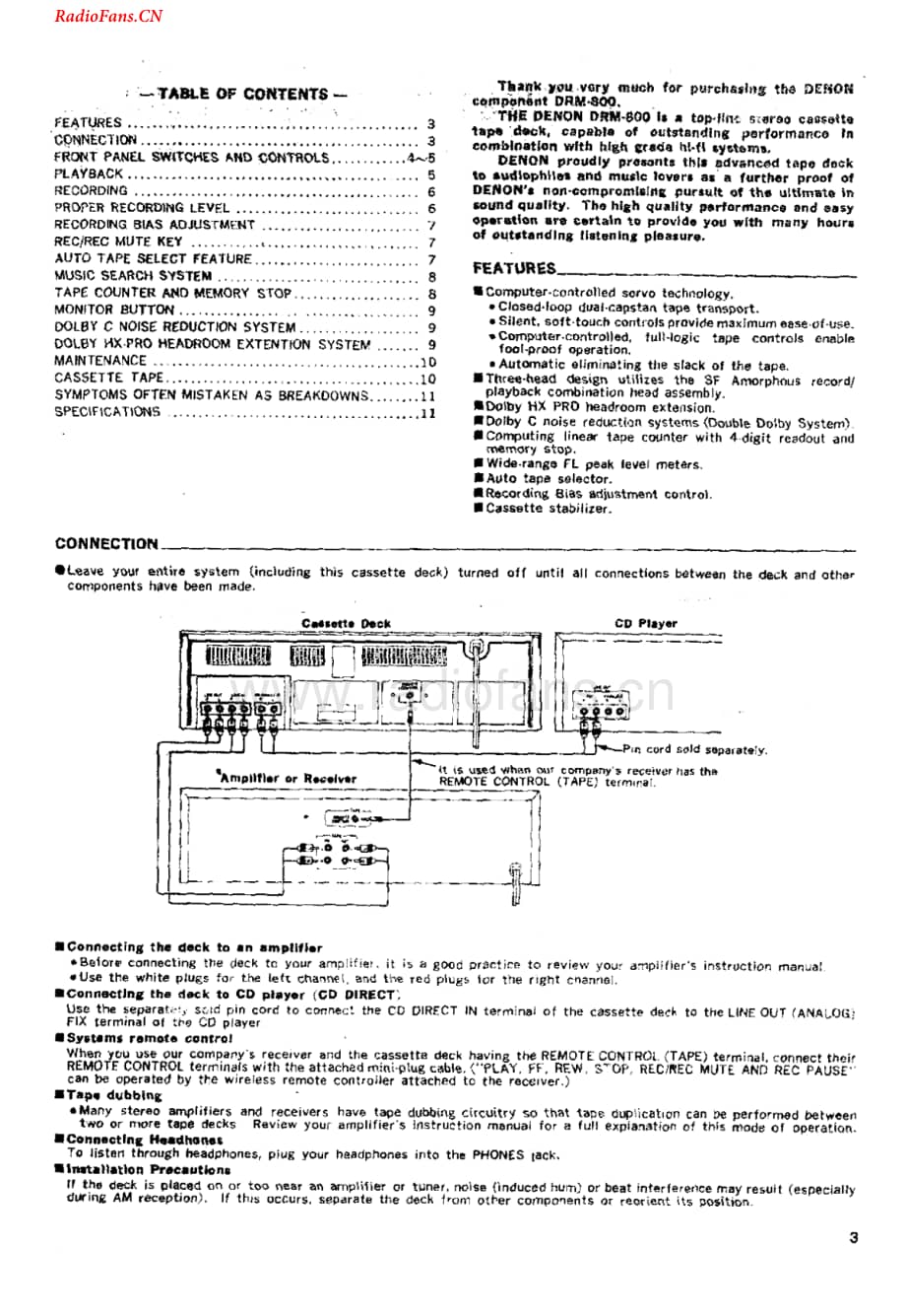 Denon-DRM800-tape-sm维修电路图 手册.pdf_第3页