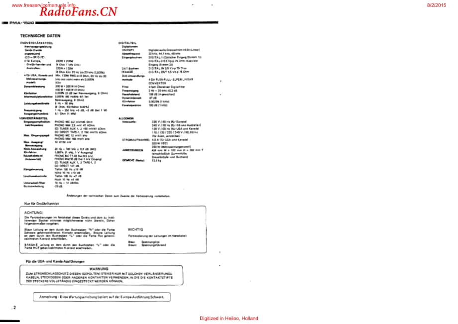 Denon-PMA1520-int-sm维修电路图 手册.pdf_第2页