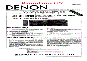 Denon-UDR100-tape-sm维修电路图 手册.pdf