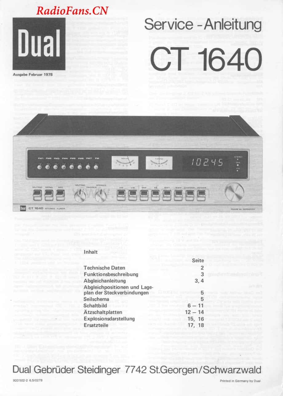 Dual-CT1640-tun-sm维修电路图 手册.pdf_第1页