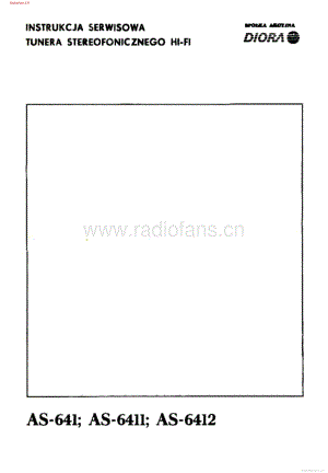 Diora-AS6411-tun-sm维修电路图 手册.pdf