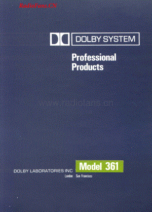 Dolby-361-sm维修电路图 手册.pdf