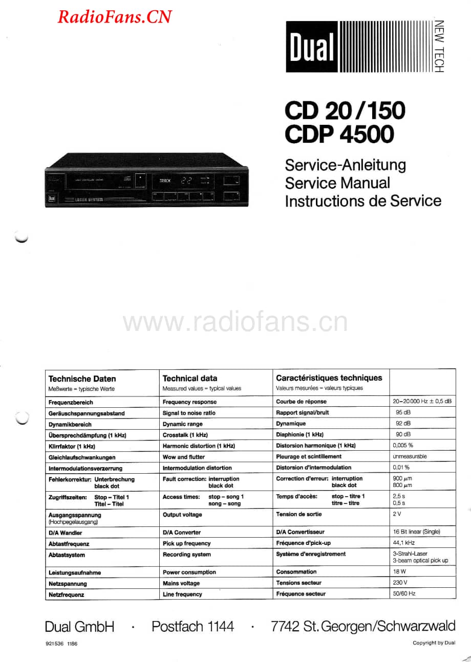 Dual-CDP4500-cd-sm维修电路图 手册.pdf_第1页