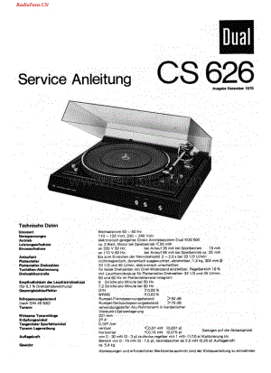 Dual-CS626-tt-sm维修电路图 手册.pdf