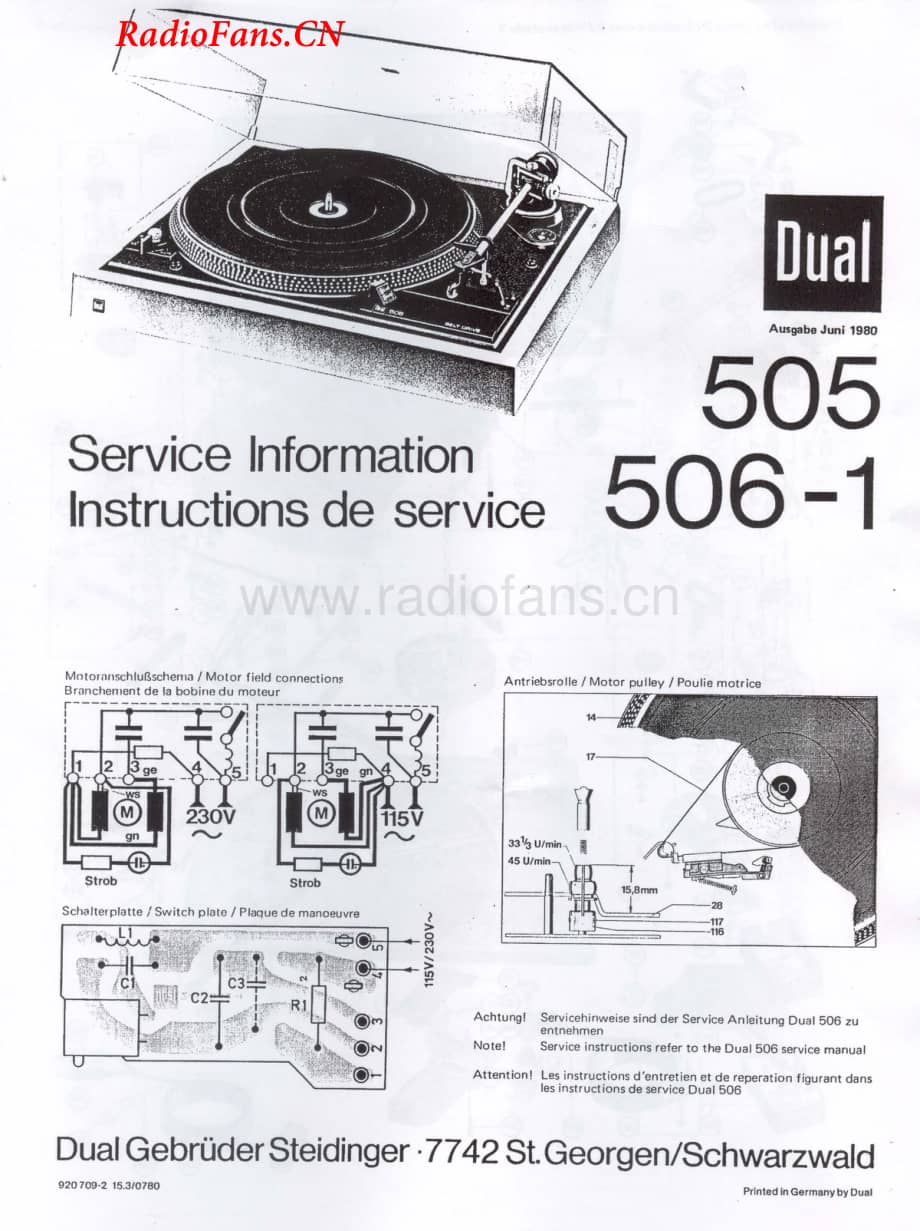 Dual-506-tt-sm1维修电路图 手册.pdf_第1页