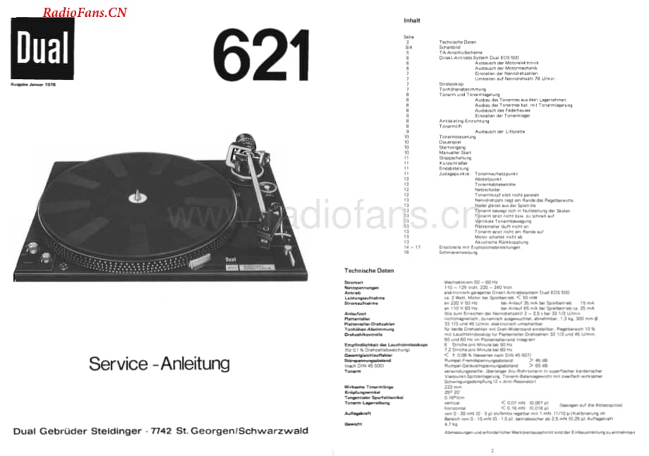 Dual-621-tt-sm维修电路图 手册.pdf_第1页