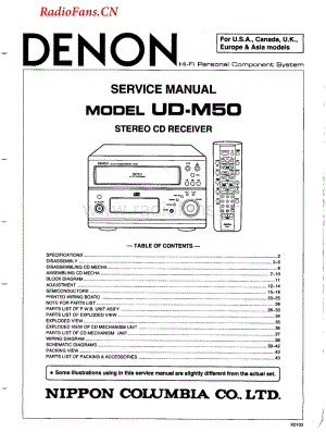 Denon-UDM50-rec-sm维修电路图 手册.pdf