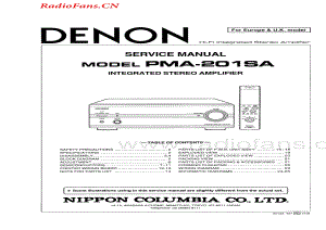 Denon-PMA201SA-int-sm维修电路图 手册.pdf