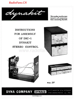 Dynaco-DSC1-pre-sm维修电路图 手册.pdf