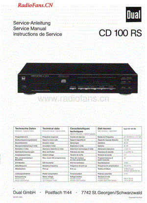 Dual-CD100RS-cd-sm维修电路图 手册.pdf