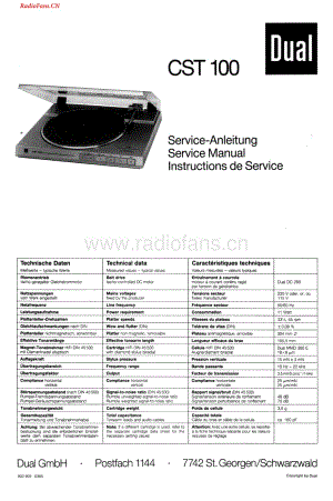 Dual-CS100-tt-sm维修电路图 手册.pdf