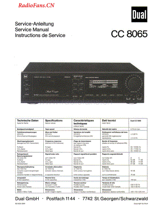 Dual-CC8065-tape-sm维修电路图 手册.pdf