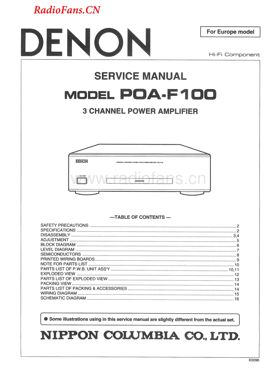 Denon-POAF100-pwr-sm维修电路图 手册.pdf_第1页