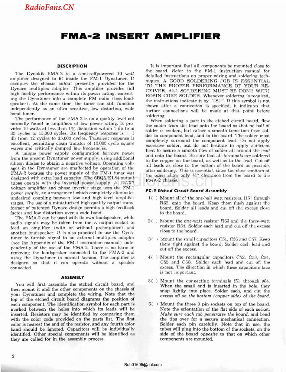 Dynaco-FMA2-pwr-sm维修电路图 手册.pdf_第2页