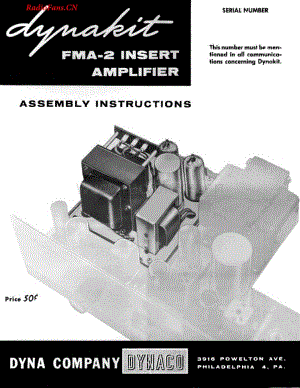 Dynaco-FMA2-pwr-sm维修电路图 手册.pdf