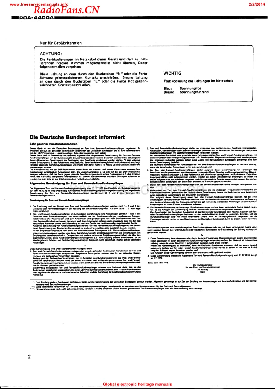 Denon-POA4400A-pwr-sm维修电路图 手册.pdf_第2页