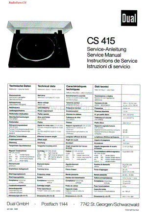 Dual-CS415-tt-sm1维修电路图 手册.pdf