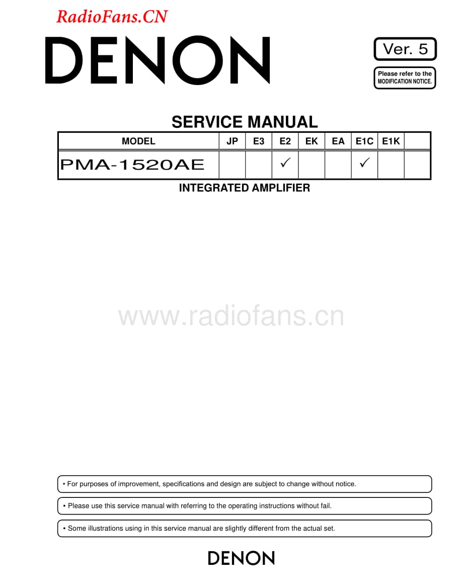 Denon-PMA1520AE-int-sm维修电路图 手册.pdf_第1页
