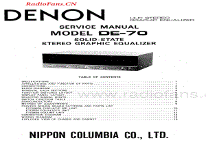 Denon-DE70-eq-sm维修电路图 手册.pdf