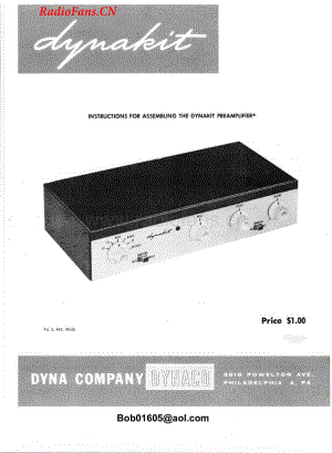 Dynaco-PAM1-pre-sm维修电路图 手册.pdf