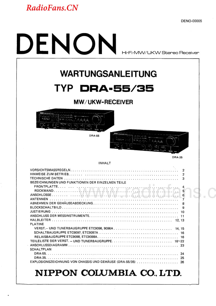 Denon-DRA35-rec-sm维修电路图 手册.pdf_第1页