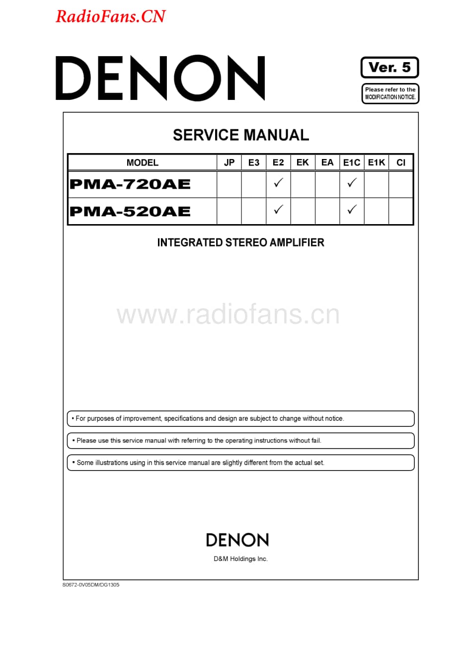 Denon-PMA720AEV5-int-sm维修电路图 手册.pdf_第1页