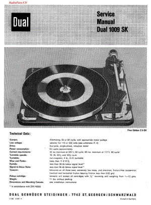 Dual-1009SK-tt-sm维修电路图 手册.pdf