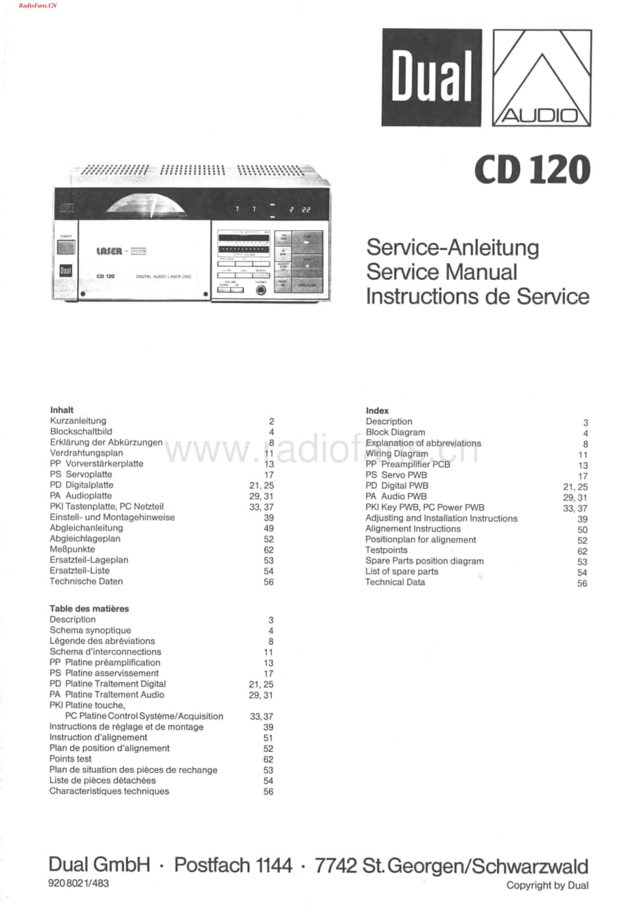 Dual-CD120-cd-sm维修电路图 手册.pdf_第1页