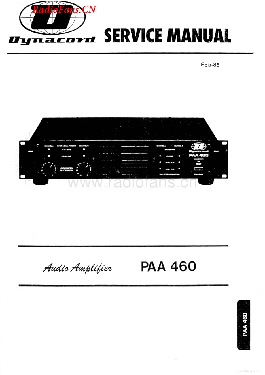 Dynacord-PAA460-pwr-sm维修电路图 手册.pdf_第1页