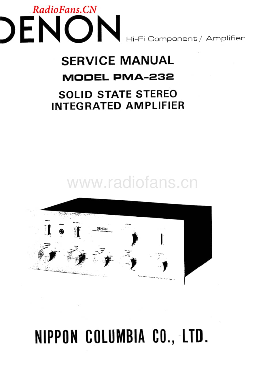 Denon-PMA232-int-sm维修电路图 手册.pdf_第1页