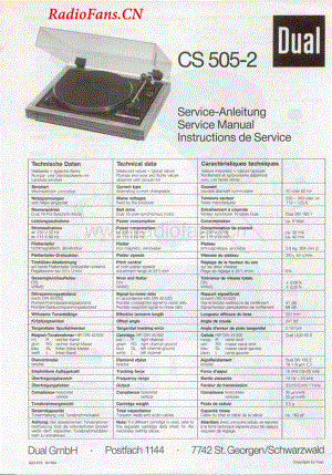 Dual-CS505-2-tt-sm维修电路图 手册.pdf