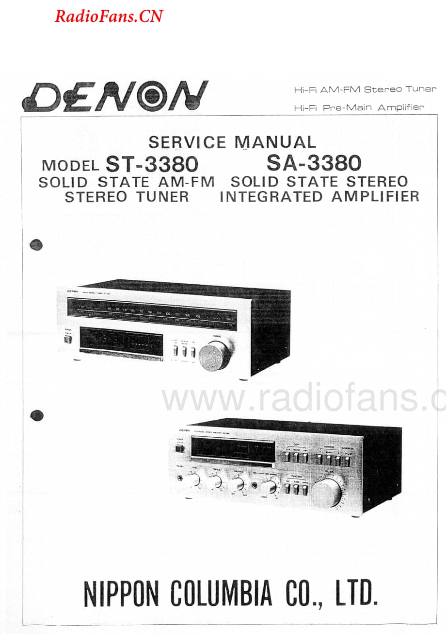 Denon-ST3380-tun-sm维修电路图 手册.pdf_第1页