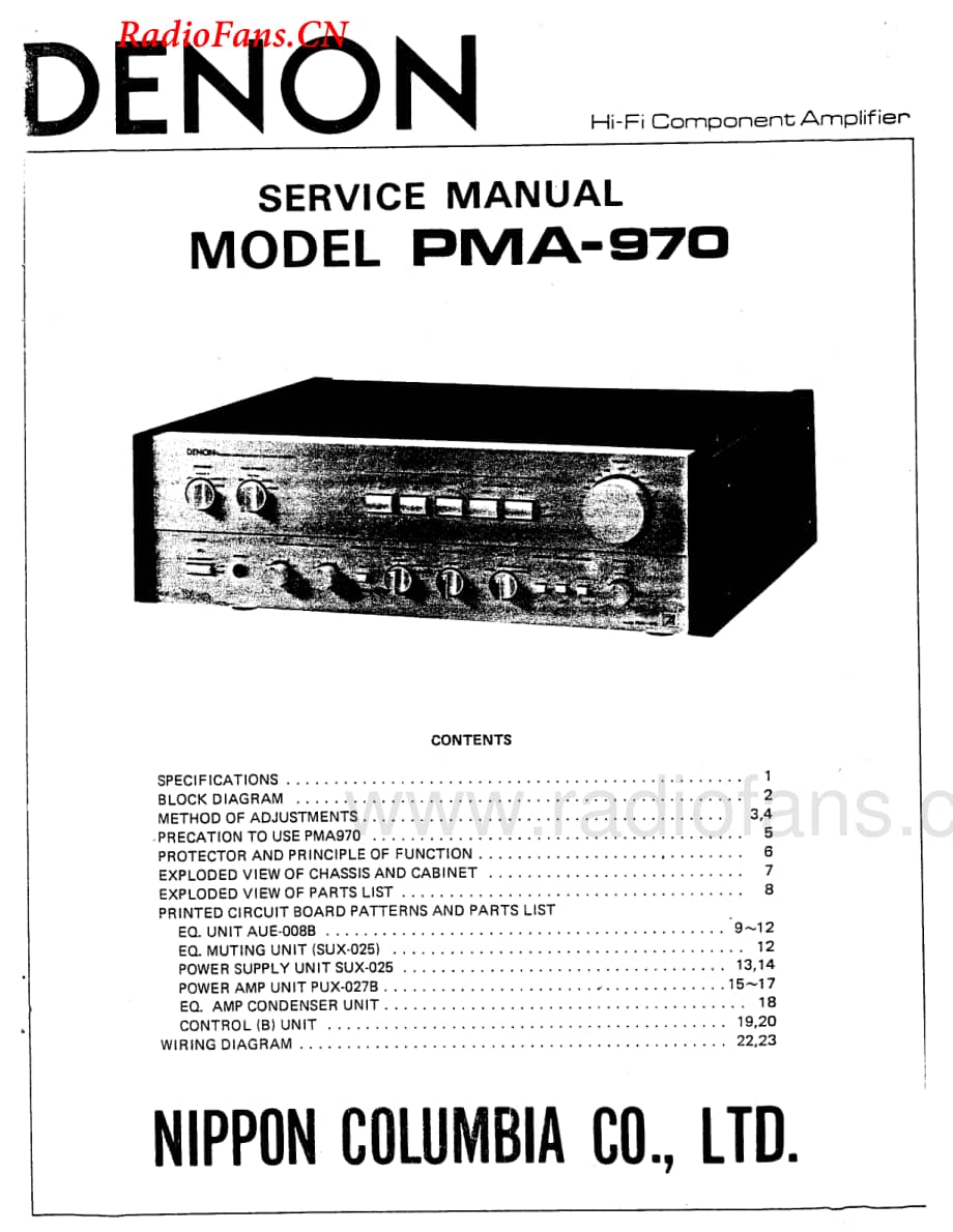 Denon-PMA970-int-sm维修电路图 手册.pdf_第1页
